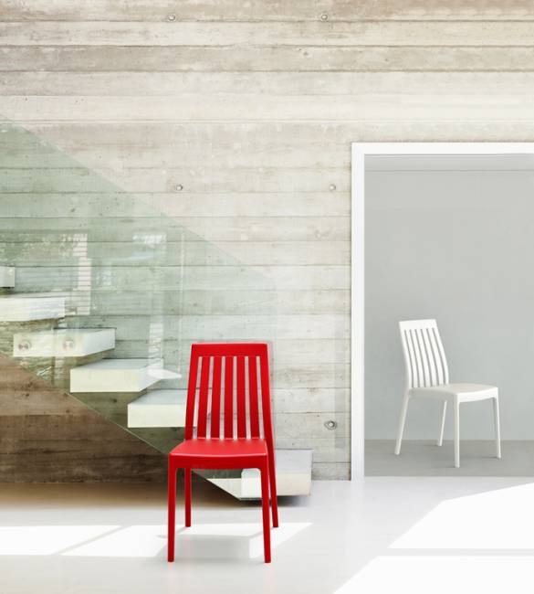 Стул пластиковый Soho красный 450х550х890 мм