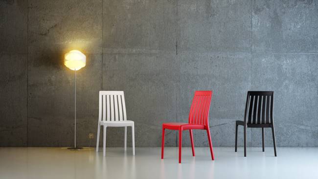 Стул пластиковый Soho красный 450х550х890 мм