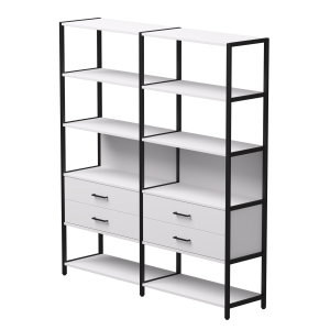 Набор стеллажных систем №7 Everprof EVO 1635x385x1840 Белый/Черный