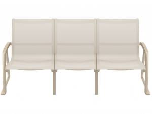 Диван пластиковый трехместный Pacific Lounge бежевый 1920х800х850 мм