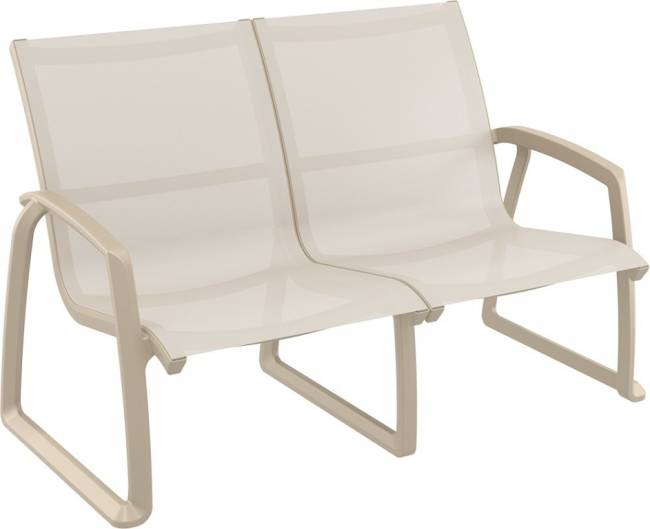 Диван пластиковый трехместный Pacific Lounge бежевый 1920х800х850 мм