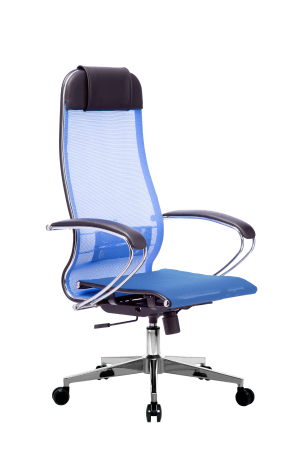 Кресло МЕТТА-4(MPRU)/подл.131/осн.004, васильковый/васильковый