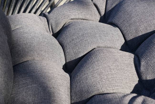 Кресло лаунж плетеное с подушкой Nancy антрацит, темно-серый 850х980х850 мм