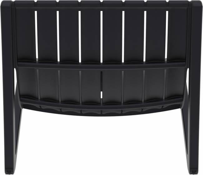 Шезлонг-лежак пластиковый Slim черный 1800х720х700 мм