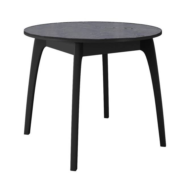 Стол DikLine MK46 Керамика Серый мрамор/подстолье черное/опоры черные Стол DikLine MK46 Керамика Серый мрамор/подстолье черное/опоры черные