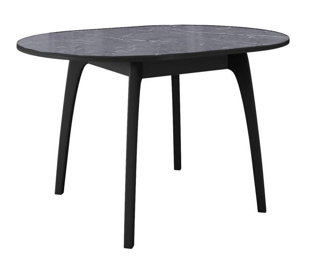 Стол DikLine MK46 Керамика Серый мрамор/подстолье черное/опоры черные Стол DikLine MK46 Керамика Серый мрамор/подстолье черное/опоры черные