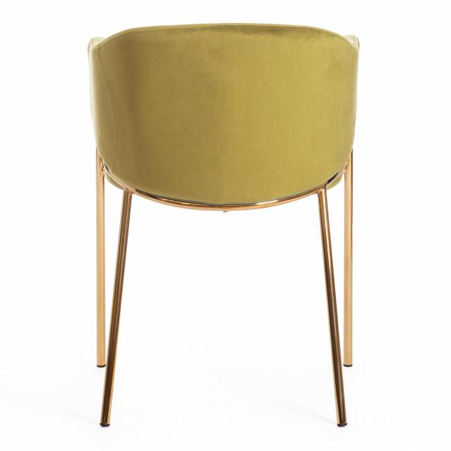 Кресло KRONOS (mod. 8158) зеленый/золотые ножки металл/вельвет