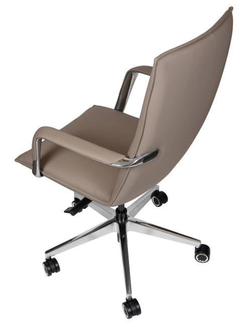 Кресло офисное / Паркер LB / Parker LB / латте экокожа / алюминиевая база