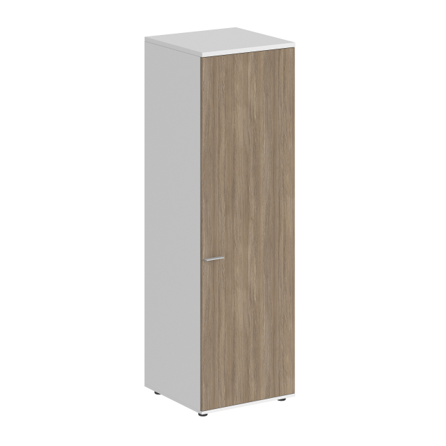 SG.826.WH.OD.R / Гардероб 600х600х1955, з.ст ЛДСП 16 мм, правый / корпус: белый; фасад: дуб темный