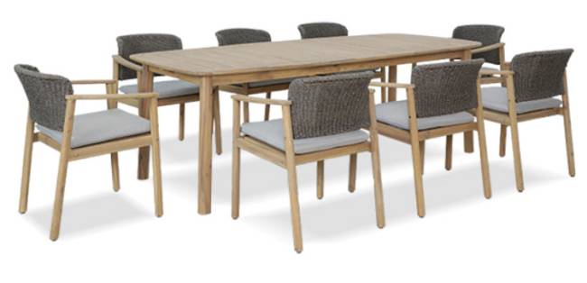 Комплект деревянной мебели Freeport песочный, угольный, серый