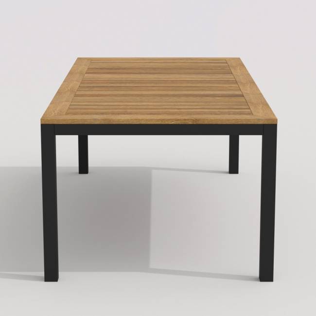 Обеденная группа TELLA  GIRA  каркас карбон / стол тик 220 / ткань антрацит