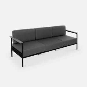 Диван Ratio wood 3ps (с упаковкой) RAL 9005, Zimmy 610