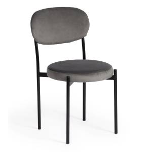 Стул REVO (mod. 7033) ткань/металл, 47х54х82 см, высота до сиденья 47 см, серый barkhat 26/черный серый ткань/металл