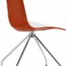 Стул пластиковый Zebra Bicolore хром, белый, оранжевый 460х530х830 мм