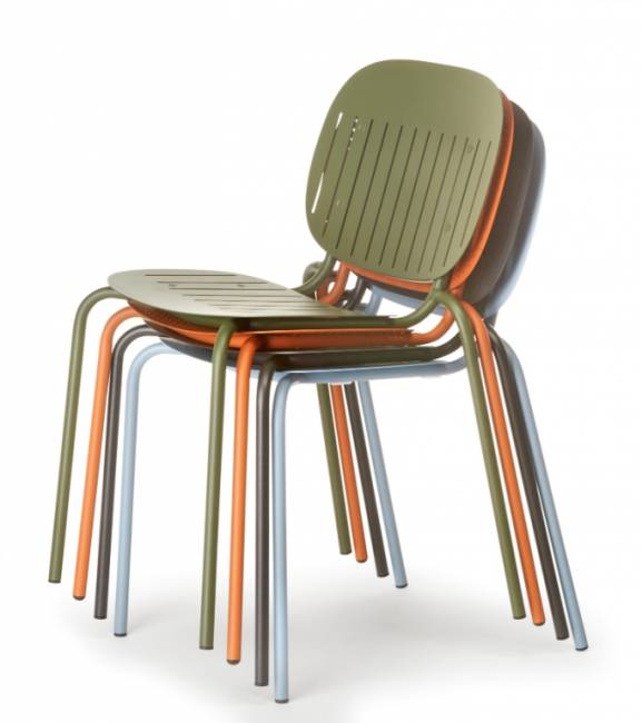 Стул металлический Si-Si Barcode терракотовый 500х550х800 мм