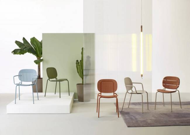 Стул металлический Si-Si Barcode терракотовый 500х550х800 мм