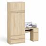 Стол компьютерный МС-1 правый со шкафом на 900 с антресолью Мори цвет дуб сонома