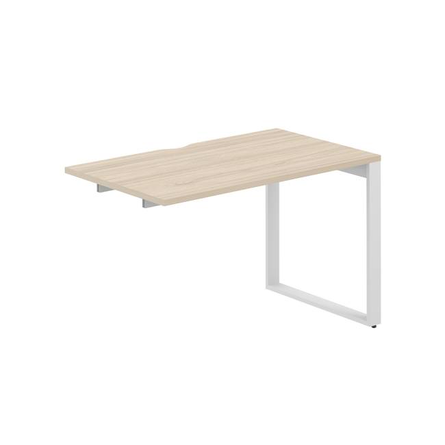 AG.184.AR.V.72.WH / Секция рабочей станции 1200х700х750 / профиль О-образный: 70х20 белый; столешница с вырезом; столешница: акация равелло