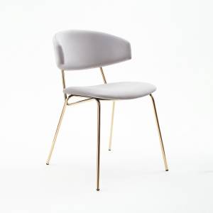 Дизайнерский стул FIT серый, основание золото