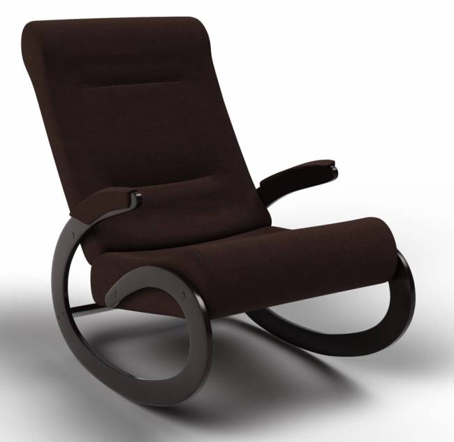 Кресло-качалка Мальта, ткань шоколад