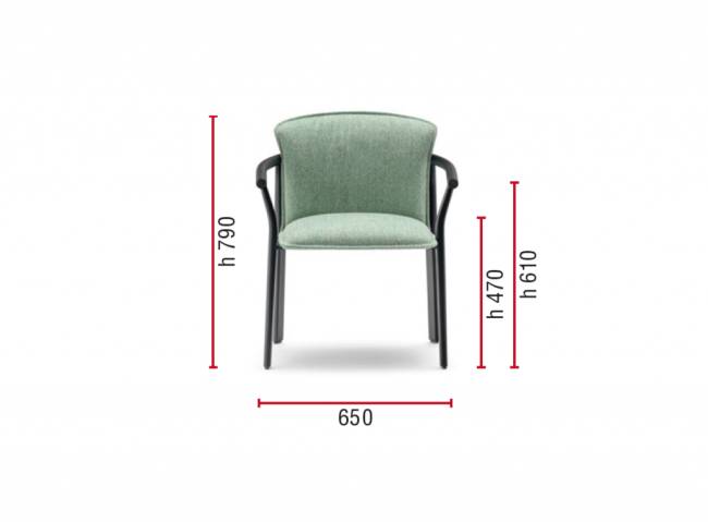 Кресло деревянное с подушкой Lamorisse Wood орех, зеленый 650х590х790 мм