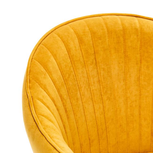 Стул с подлокотниками Leset Вайд, каркас Белый, велюр Горчица Горчица Белый