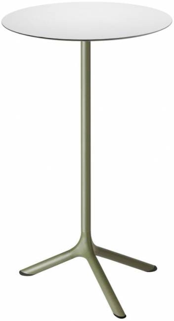 Стол ламинированный барный складной Tripe Folding оливковый, белый Ø600х1100 мм Стол ламинированный барный складной Tripe Folding оливковый, белый Ø600х1100 мм
