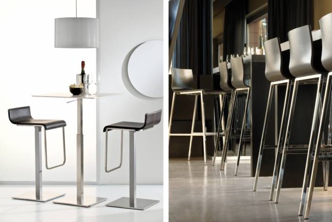 Стул деревянный барный Kuadra 400х400х1040 мм