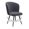 Стул DikLine 348 поворотный P15/L15 серый, ножки черные