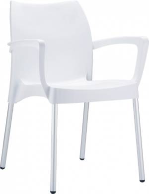 Кресло пластиковое Dolce белый 560х530х800 мм
