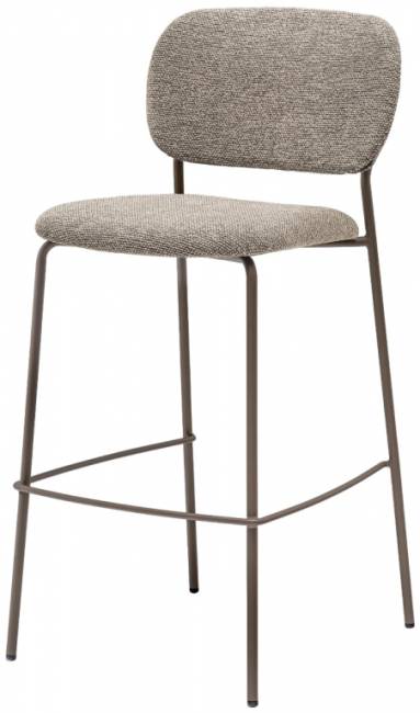 Стул барный с обивкой Jazz коричневый, бело-коричневый 475х525х1015 мм Стул барный с обивкой Jazz коричневый, бело-коричневый 475х525х1015 мм