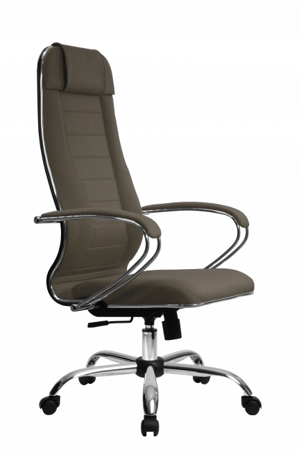 Кресло МЕТТА B 1m 32PF/подл.127/осн.003, рогожка b коричневый