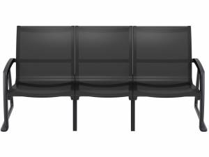 Диван пластиковый трехместный Pacific Lounge черный 1920х800х850 мм