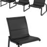 Диван пластиковый трехместный Pacific Lounge черный 1920х800х850 мм
