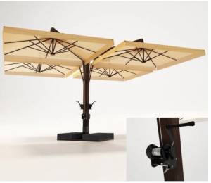 Зонт четырёх-купольный 9.3 х 9.3