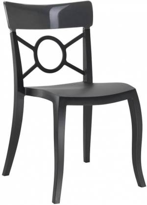 Стул пластиковый Opera-S черный, дымчатый 490х550х840 мм