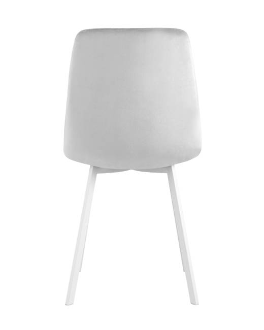 Стул Chilly велюр серебристый ножки белые
