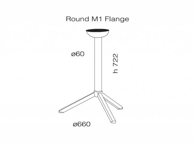 Подстолье металлическое складное Time 311 Ø660x722 мм