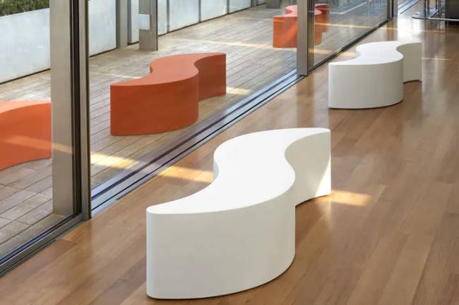 Скамья пластиковая Wave Standard 1600х600х450 мм