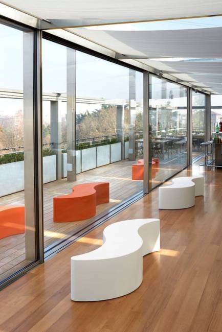 Скамья пластиковая Wave Standard 1600х600х450 мм