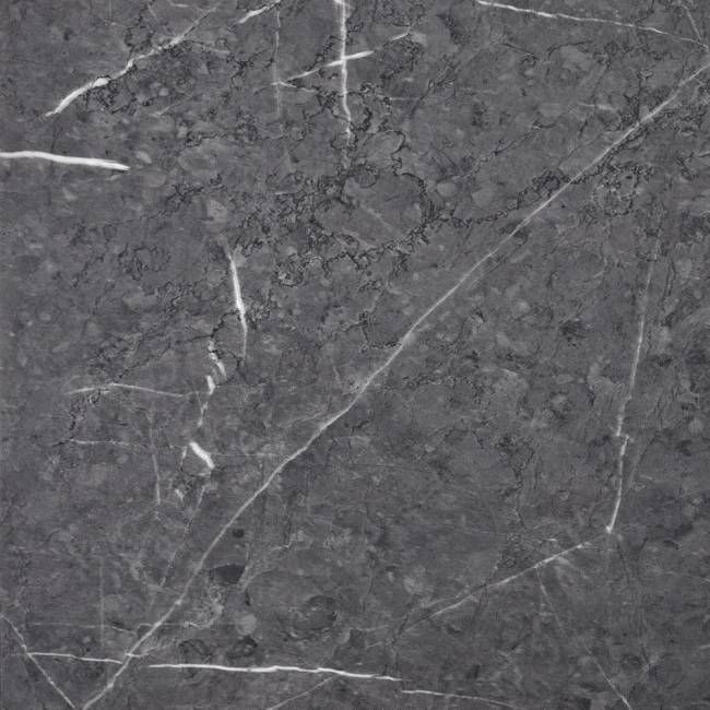 Придиванный столик Loft 50x30см, серый мрамор, чёрные ножки