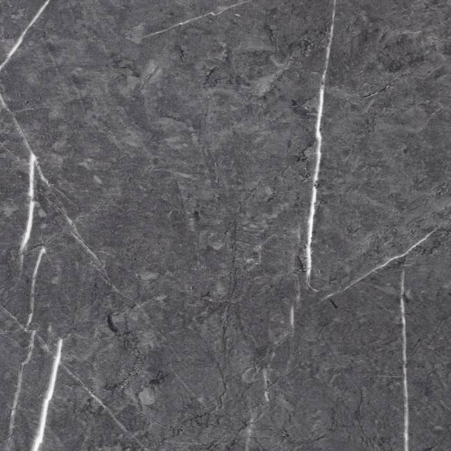 Придиванный столик Loft 50x30см, серый мрамор, чёрные ножки