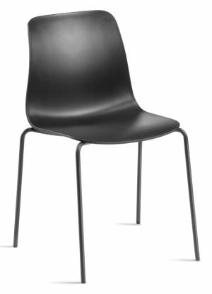 Стул пластиковый Unik NA черный 450х410х800 мм