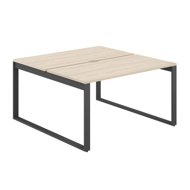 AG.135.AR.V.72.AN  / Рабочая станция 1400х1438х750  / профиль О-образный: 70х20 антрацит; столешница с вырезом: акация равелло