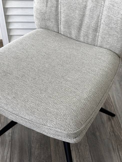 Стул YOHAN 360 град. поворот. KN01-04 Светло-серый, ткань / Черный, ®DISAUR