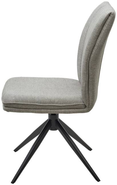 Стул YOHAN 360 град. поворот. KN01-04 Светло-серый, ткань / Черный, ®DISAUR