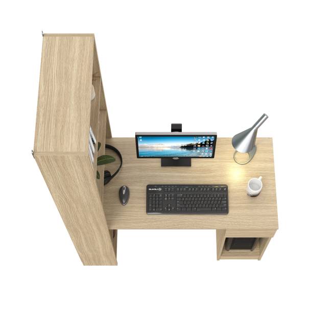 Компьютерный стол со стеллажом открытым Лайт 10.01 цвет плэйн