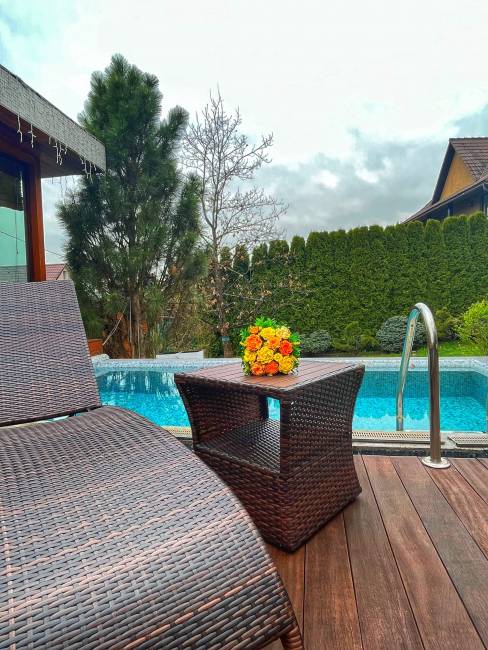 Столик из искусственного ротанга Бордо, коричневый