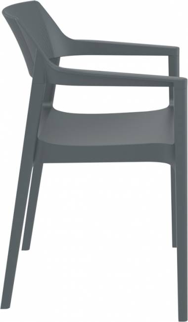 Кресло пластиковое Tulum темно-серый 550х520х790 мм