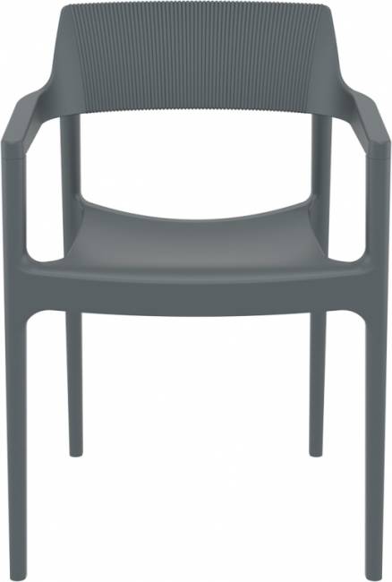 Кресло пластиковое Tulum темно-серый 550х520х790 мм